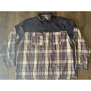 ATG Wrangle Shirt Navy Blue Men’s SZ 2XL All Terrain Gear Cowboy Western Plaid